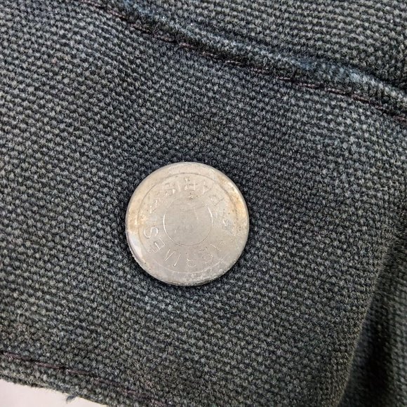 Hermes Fourre Tout Canvas Tote Bag Handbag Satchel Black Grey - Picture 14 of 16